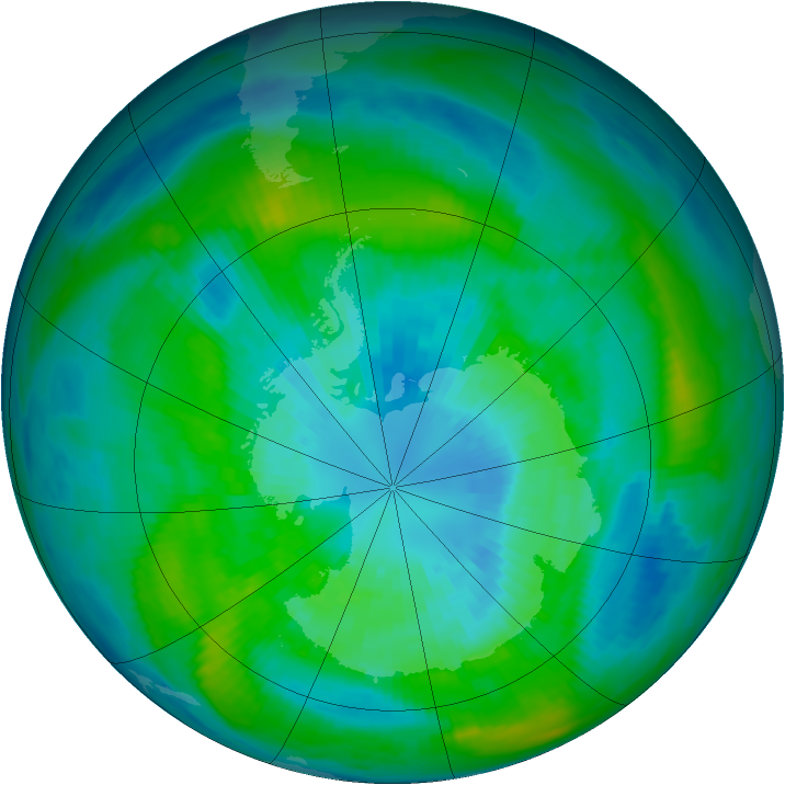 Antarctic ozone map for 28 March 1979